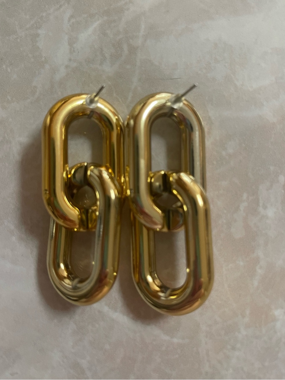Chain link earrings - Picture 3 of 3